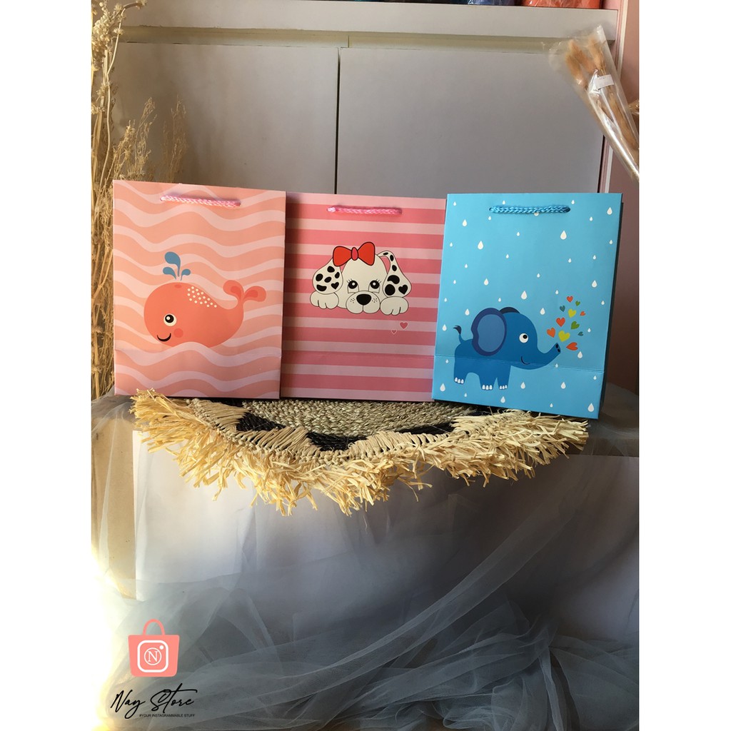 

PAPER BAG KANTONG KERTAS MOTIF HEWAN BELI 2 GRATIS 1