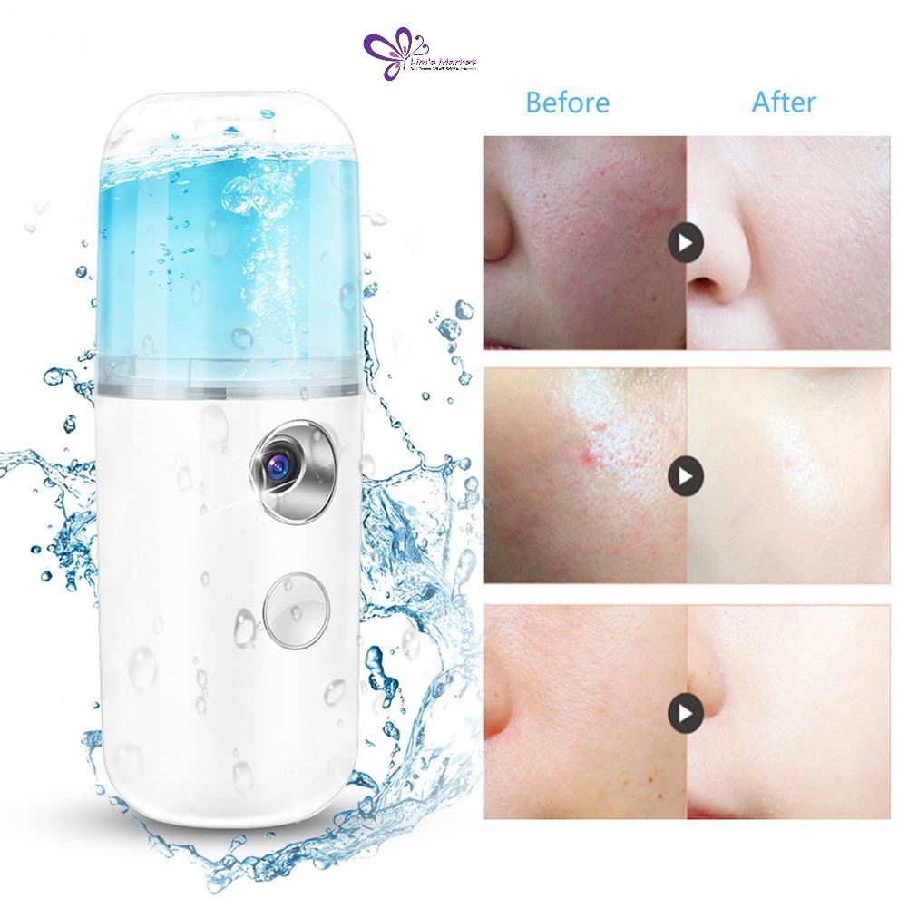 Nano Spray Perawatan Wajah Nano Spray Mini Portable USB Sprayer 30ML