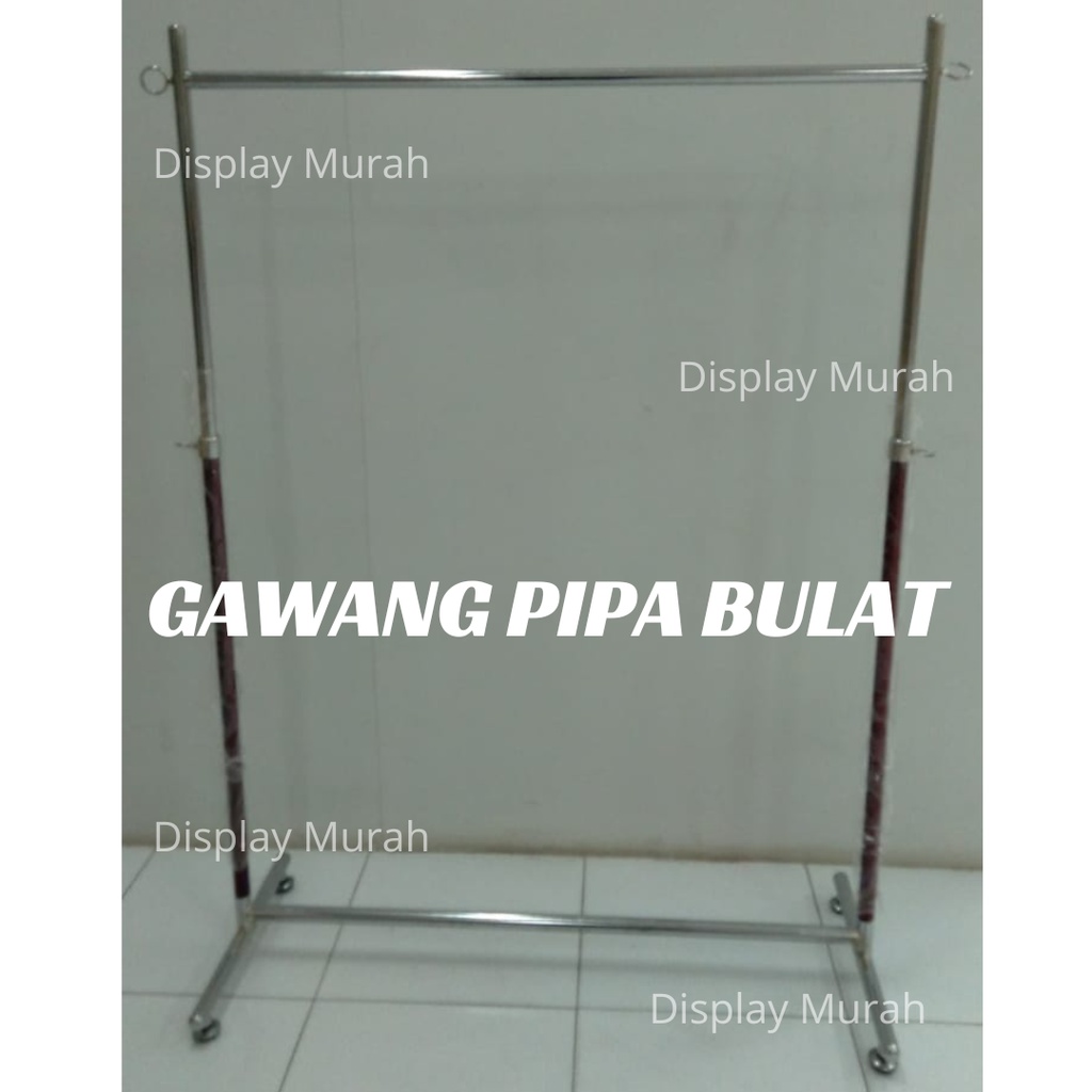 Gawang Baju Pipa Bulat Rak Stand Gantungan Baju Gawangan Baju Hanger Baju - BH