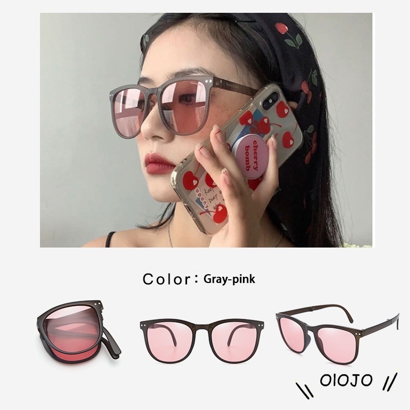 【COD】Foldable fashion and versatile glasses Portable women sunglasses men glasses uv400