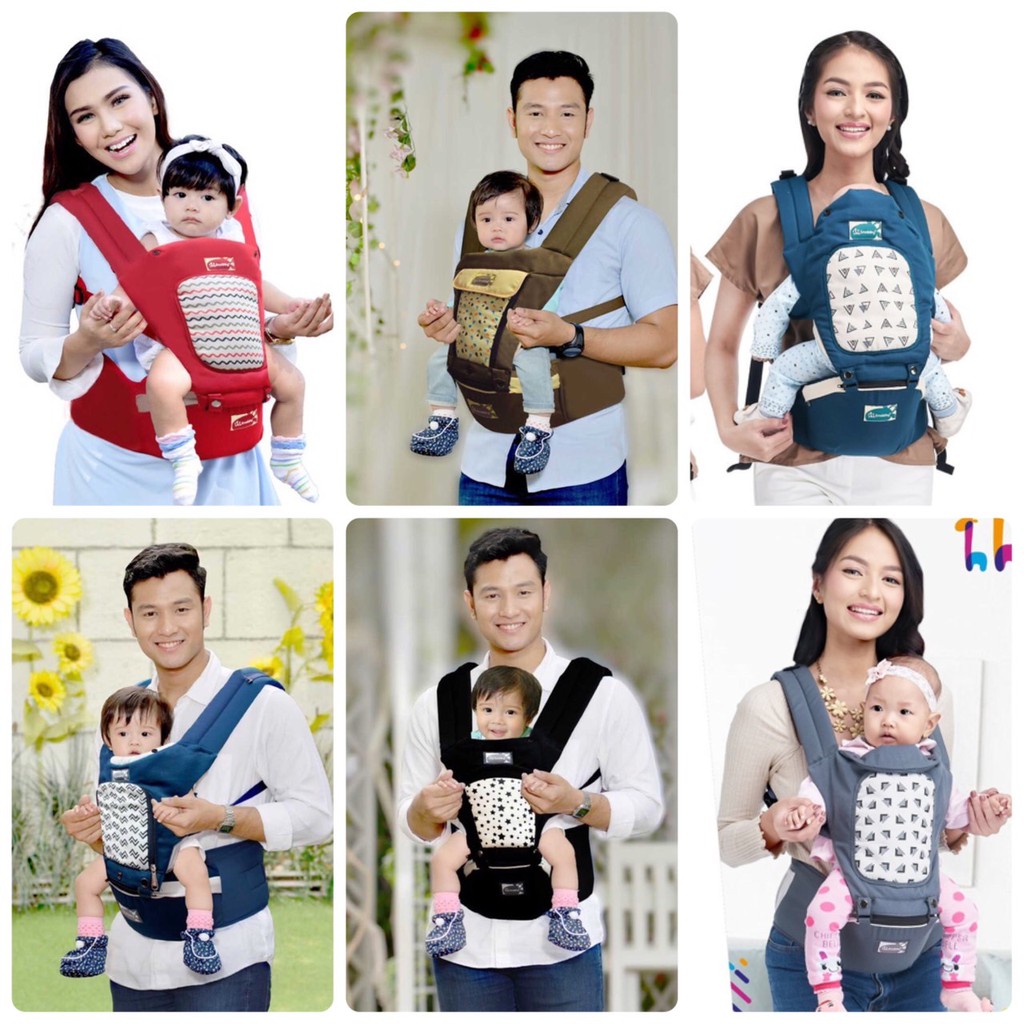 Gendongan Bayi Hipseat Snobby Flower Cart's Happykid / Hip Seat 6 Posisi Baby Carrier Matrix Orion Ivory Terrazo Star Wave Line Summit Athaya Zebra Emily