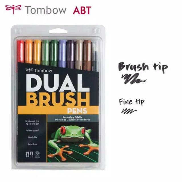 

Tombow Dual Brush pen ABT 10 Color Set Secondary Palette