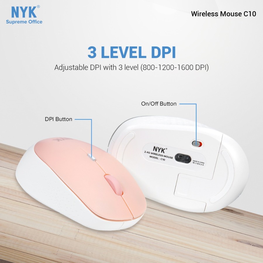 NYK Supreme C10 Mouse Wireless 2.4G Silent Click