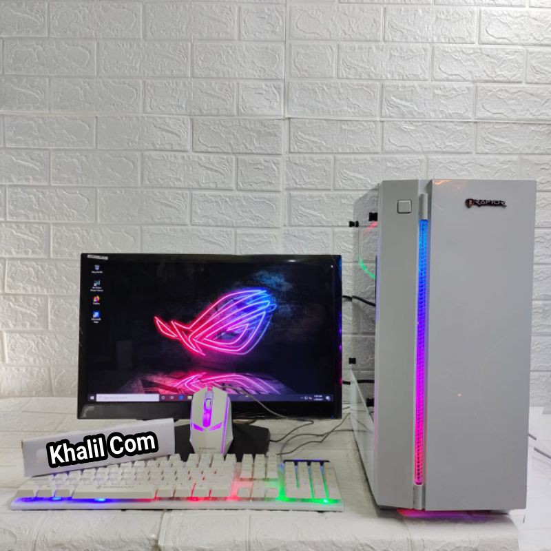 PC GAMING EDITING CORE I7/RAM 8 GB/HDD 500 GB/LED 20 INCH SIAP PAKAI