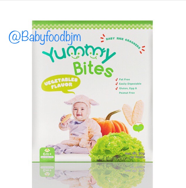 Yummy Bite babyrice cracker 50 gram ukuran besaer 24 keping