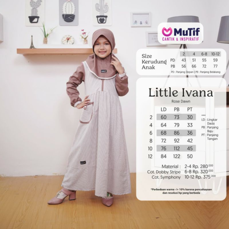 Mutif Sarimbit Ivana Rose Dawn Mutif Ivana Mutif Man Cakra Little Mutif Ivana Little Mutif Cakra Baju Muslim Gamis Sarimbit Keluarga Family Series Lebaran Terbaru Ori Set