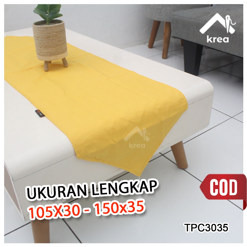 Taplak Meja Polos Table Runner POLOS Ukuran 105x30 &amp; 150x35 (TPC3035)