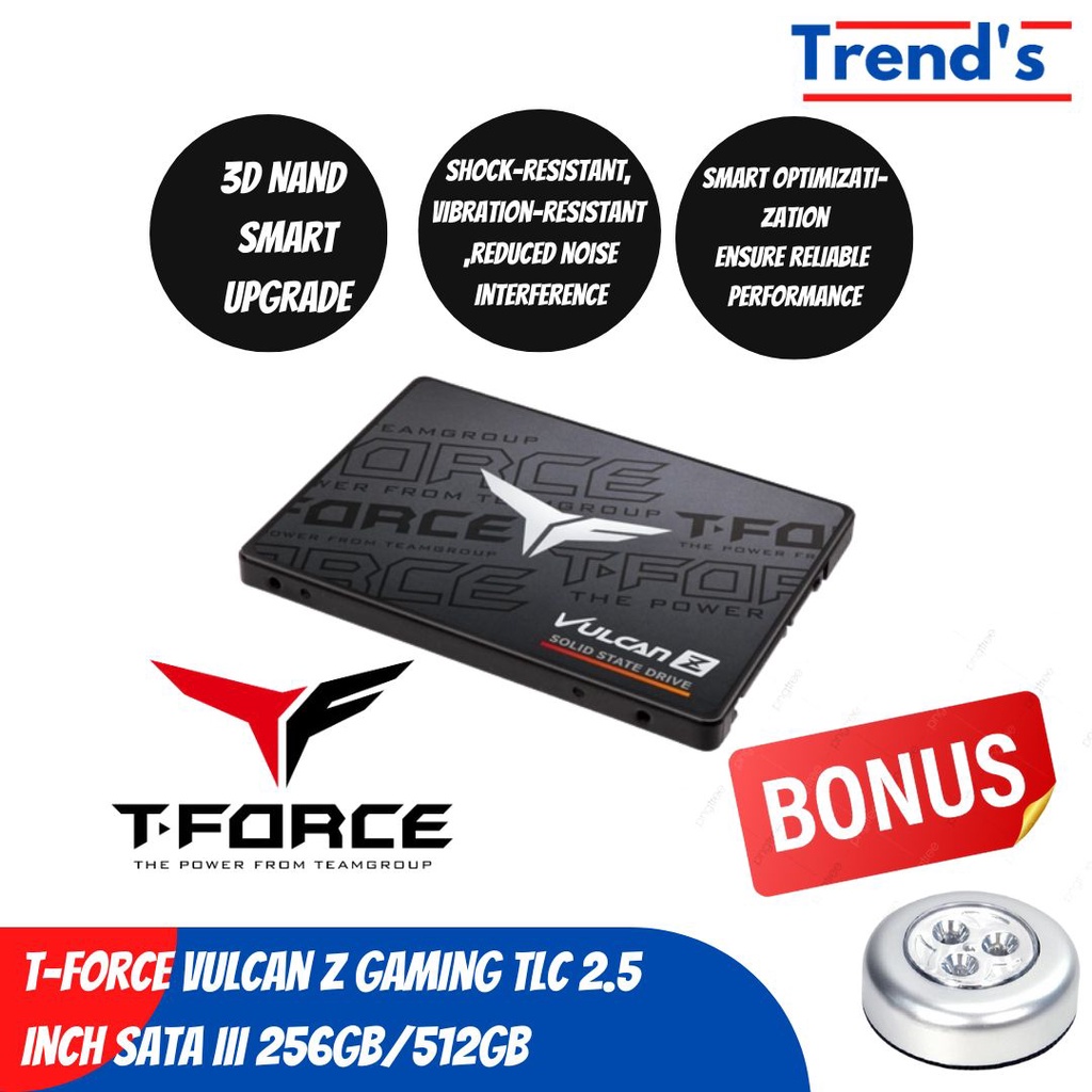 T-Force Vulcan Z Gaming SSD TEAMGROUP SLC Cache TLC 2.5 Inch SATA III