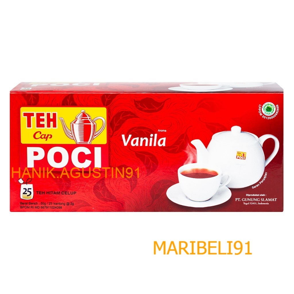 

Teh Cap Poci Celup Aroma Vanilla 25 Bags - Teh Poci - Tea Bag MB91