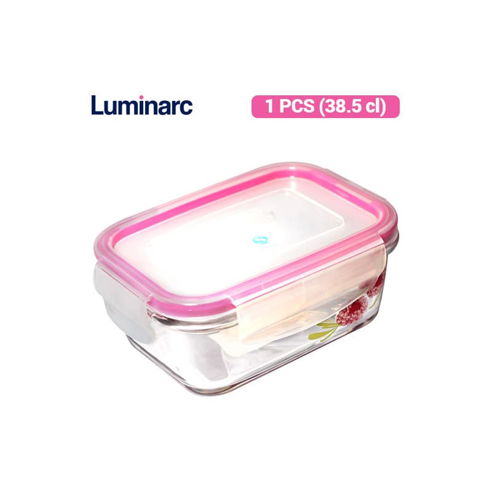 Luminarc Penyimpan Makanan Pure Box Dahlia Rect 38,5/Pcs