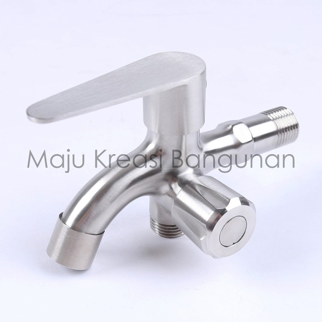 Kran Cabang SOLIGEN Stainless Steel Keran Air Shower Double Taman YG 1207 1208 1209 SUS 304 SUS304