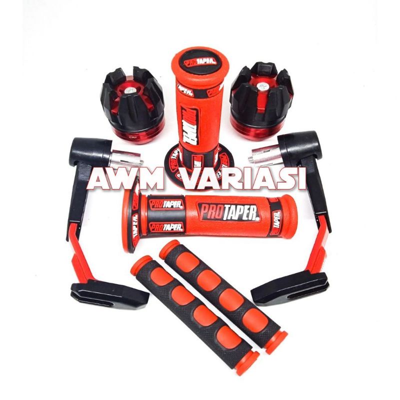 Jalu stang proguat robot motor jalu as motor hand grip portaper warna plus karet handle - satu paket