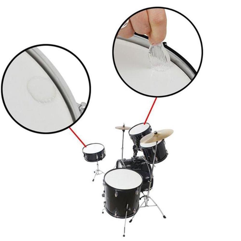 [Elegan] Drum Mute Pads Drums Tone Control 6pcs/set Drum Knalpot Transparan Shock Absorb Perkusi Drum Damper