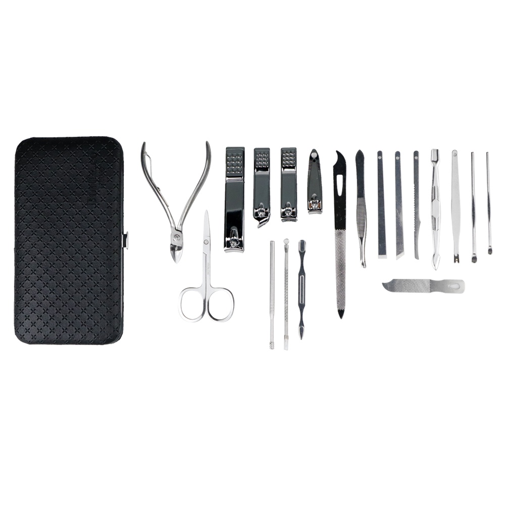 Biutte.co Nail Art Set Gunting Kuku Manicure Pedicure 19 PCS i7000D ABUABU