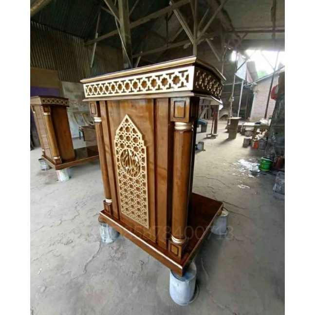 mimbar masjid minimalis | mimbar pidato minimalis | mimbar podium minimalis |mimbar khotbah jati tpk