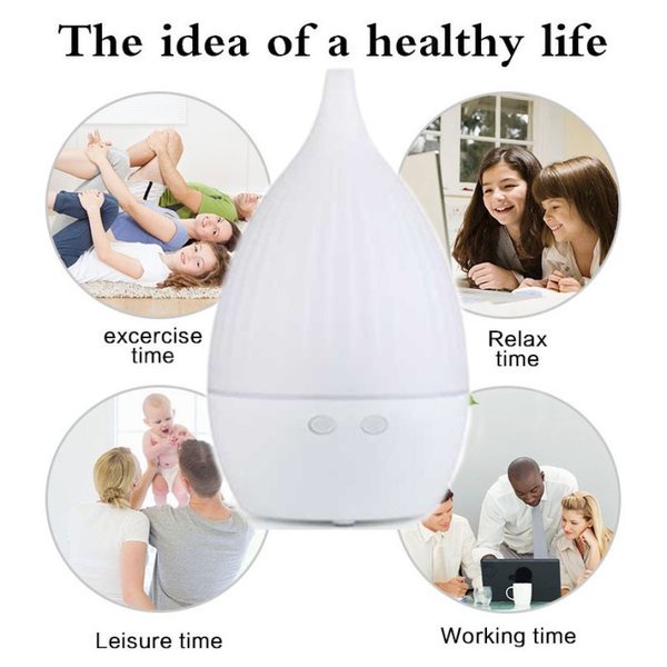 Air Humidifier LED RGB Aromatherapy Wood 150ml Esensial Aroma Diffuser