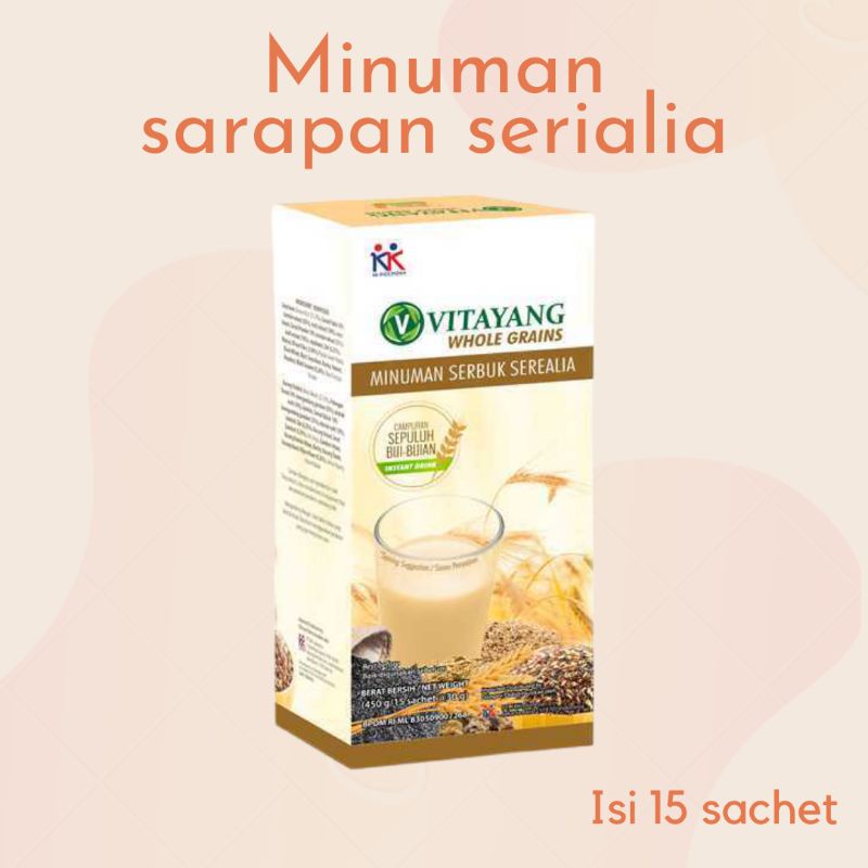 

Minuman sarapan sereal Vitayang Whole Grain bergizi tinggi