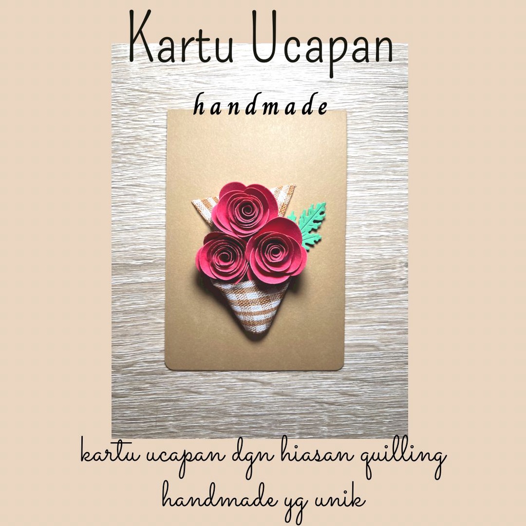 kartu ucapan estetik hiasan quilling