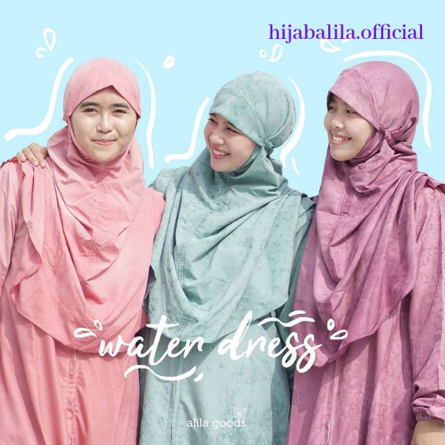 ALILA GOODS  SET WATER DRESS By Alila Goods Baju Renang Muslimah