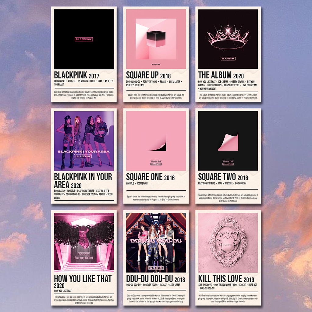 Poster COVER ALBUM BLACKPINK | Wall Decor Hiasan Dinding Kpop Aesthetic