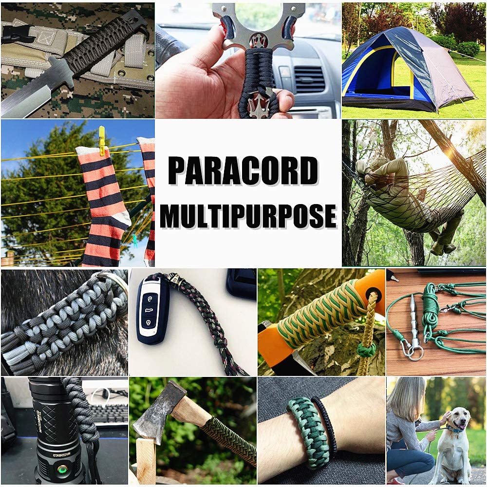 100m 9 Core Outdoor Camping Parachute Rope/4mm Camping Hiking Umbrella Tent Lanyard /Bracelet Weaving Cord/ Traction Rescue Climbing Rope