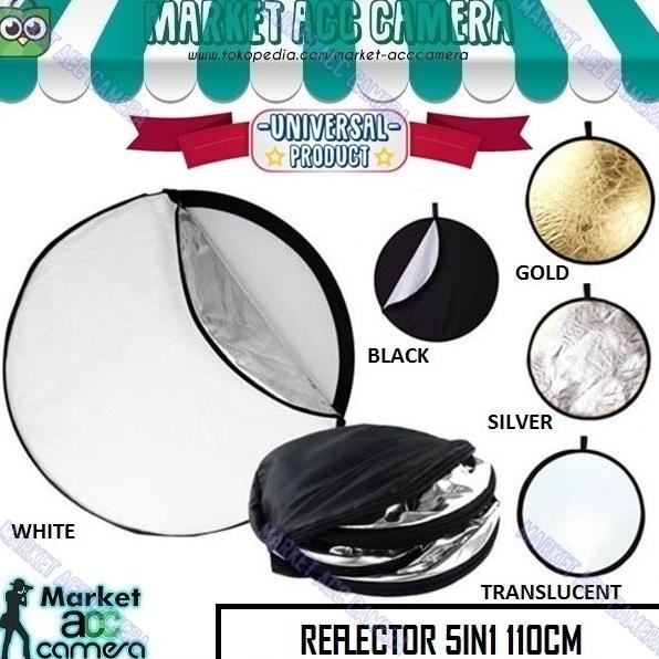 

Stok Baru! Reflector 5 In 1 110Cm (5 Colour Gold/Silver/Black/White/Translucent) Murah