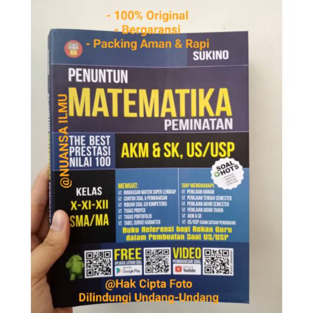 Buku Penuntun Matematika Peminatan Matematika Sma Akm Sk Us Usp Shopee Indonesia