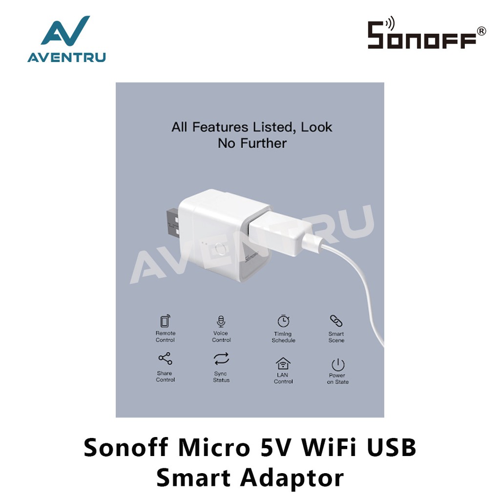 Sonoff micro 5V Wireless USB Smart Adaptor WiFi Mini USB Power Adaptor