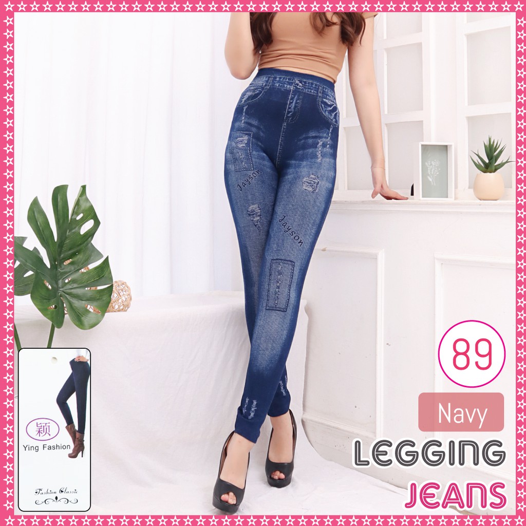 Celana Legging Jeans # 89 / legging jeans wanita /legging import