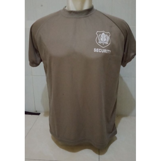 kaos security coklat