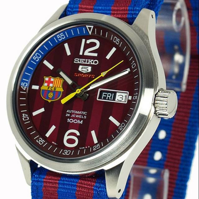 ( COD )Jam Tangan Pria Seiko Original Automatic Kanvas Series Barcelona SRPB305K1