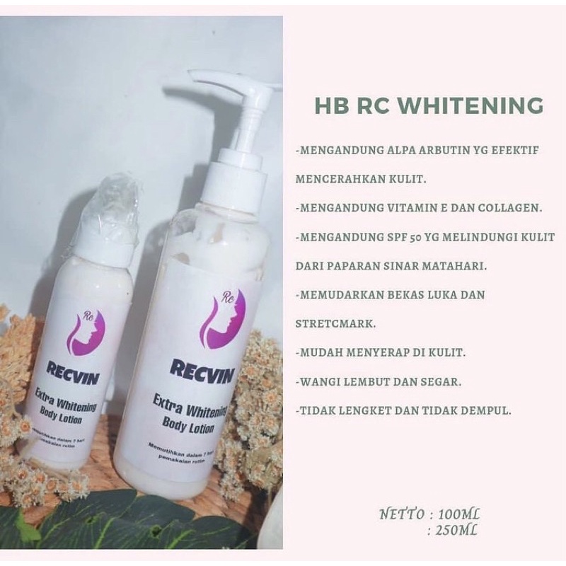 Lotion Hb recvin whitening 250ml