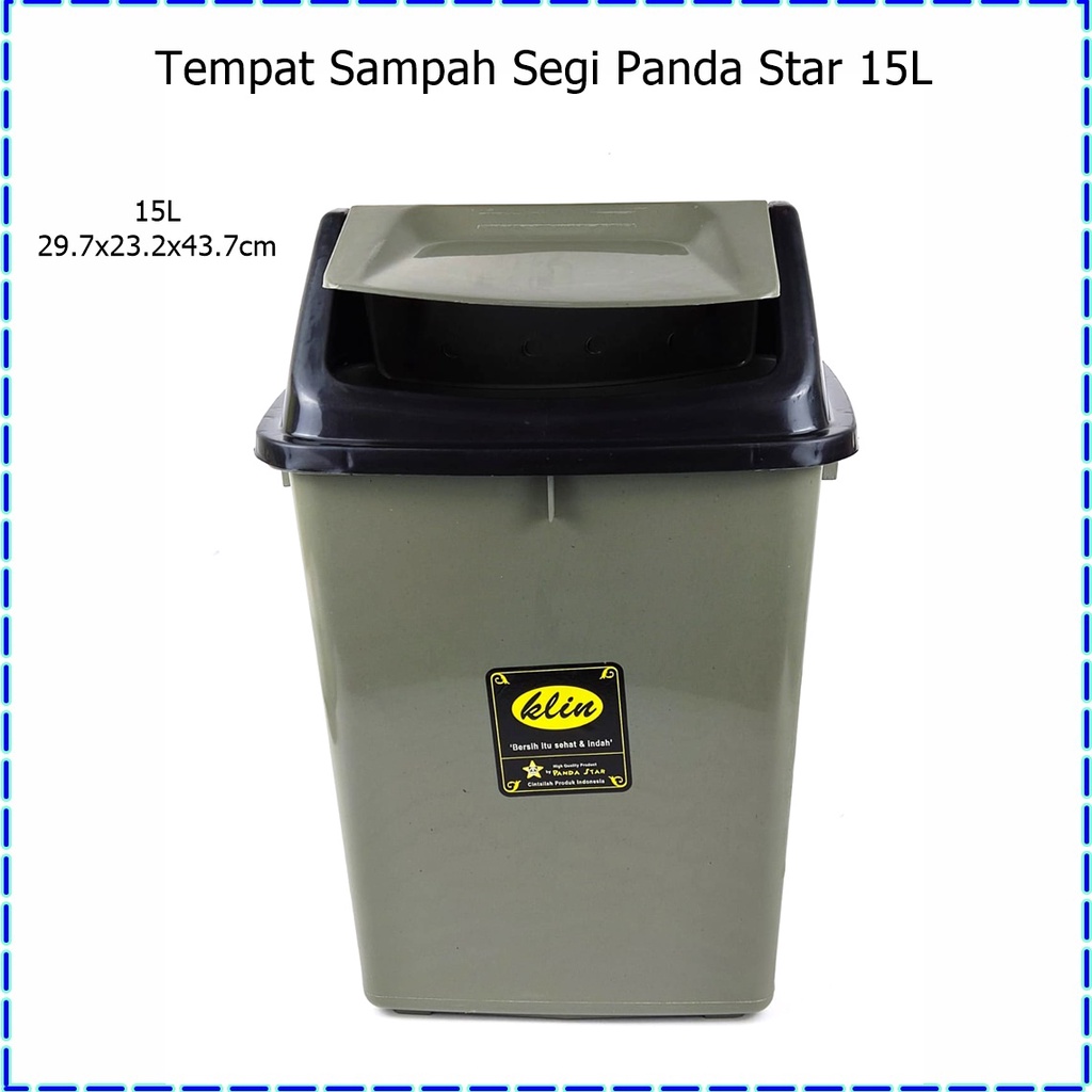 Tempat Sampah Tutup Segi15L