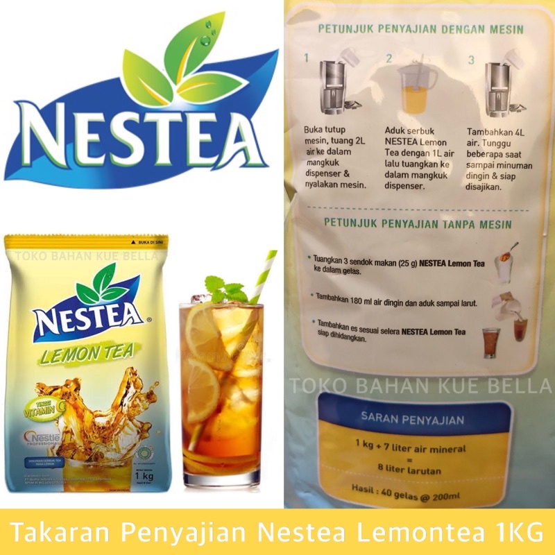 Nestea LEMON TEA 1KG - by Nestle Profesional Minuman Lemontea Bubuk