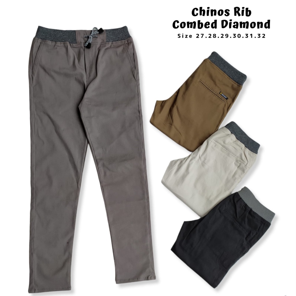 Celana Chino Chinos Rib Combed DIamond Anak Laki Cowok Usia 7 Tahun Sampai Remaja