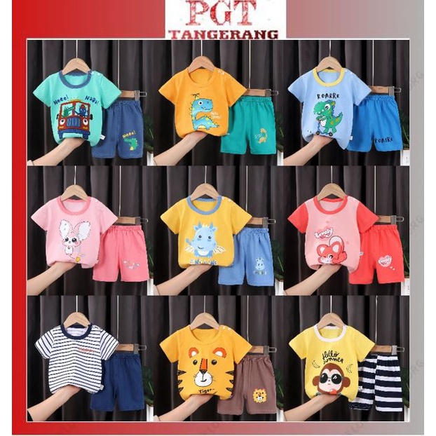 PGT - Setelan Anak 0- 3 Tahun Model 11-20 Baju Setelan Anak Piyama Tidur Pendek Jumper Anak Bayi