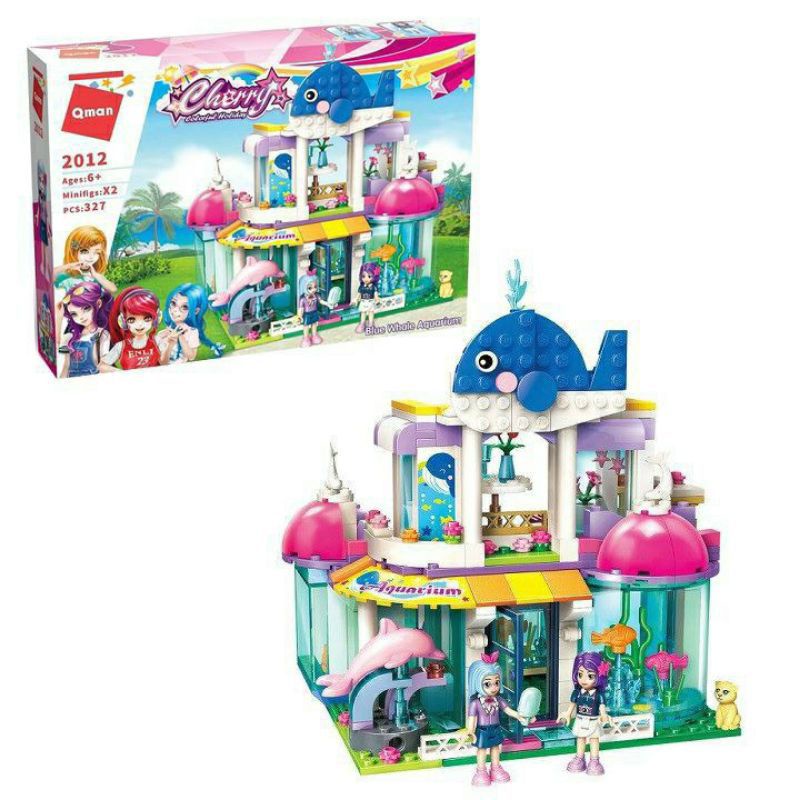 BLOCK QMAN CHERRY BLUE WHALE AQUARIUM IKAN BRICK 2012