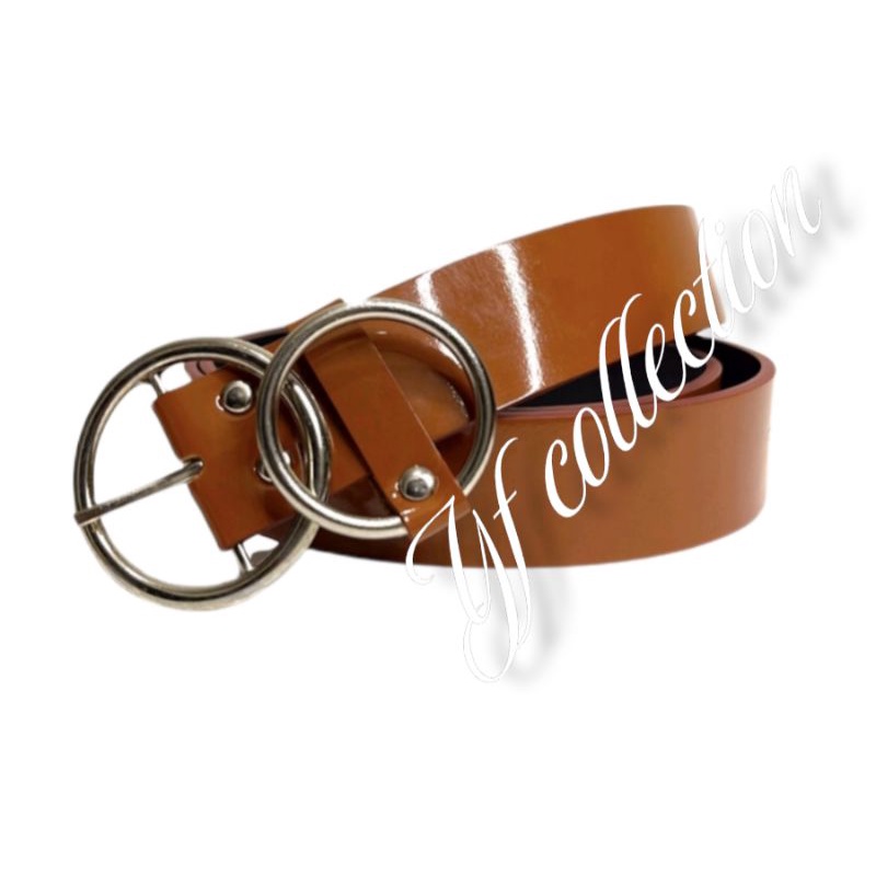 0IKAT PINGGANG WANITA WOMEN BELT DOUBLE RING PREMIUM MODEL KEKINIAN