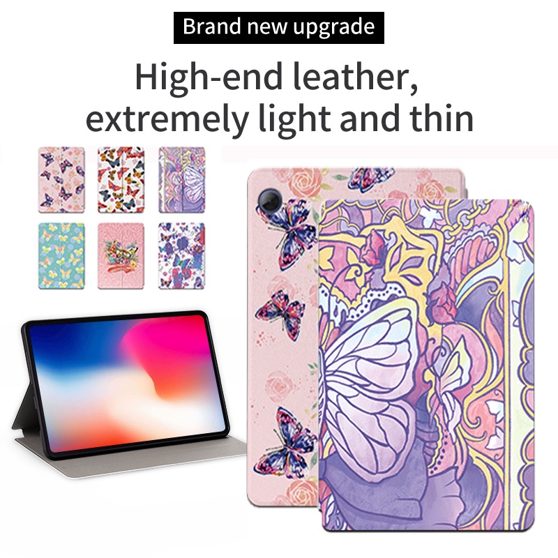 Untuk Huawei MatePad T8 8.0 &quot;(2020) Tablet Case Kobe2-L09 Kobe2-L03 KOB2-L09 KOB2-W09 Fashion Fancy Flip Stand Kulit Casing Honor Tablet X7 Warna Butterfly Series Cover