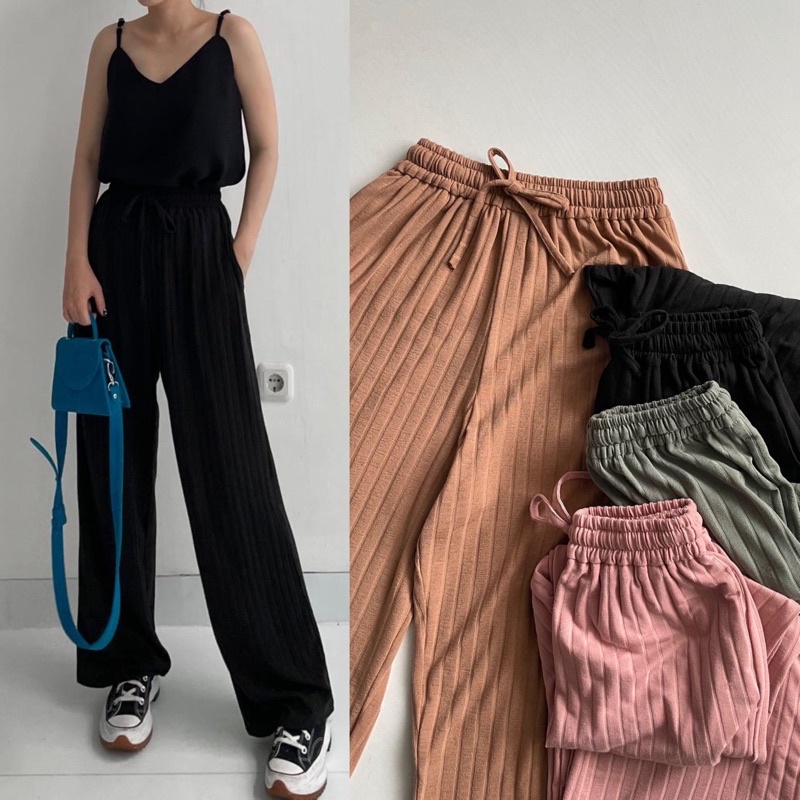 Celana Wanita Elegan Kerja Kekinian Polos Highwaist Formal Y5X7 Jumbo Original Trendy Fashion Premiu