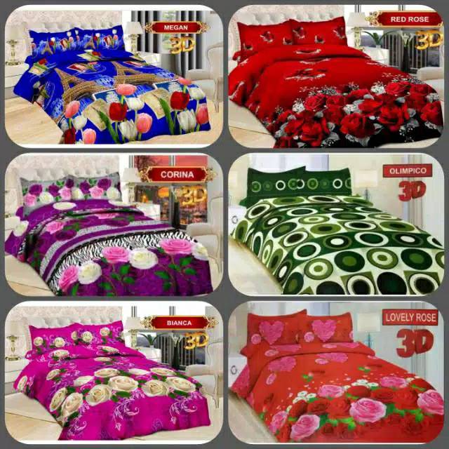 SPREI BONITA RUMBAI 140X200 / 160X200 MEGAN,CORINA,BIANGCA,RED ROSE,OLIMPICO,LOVELY ROSE