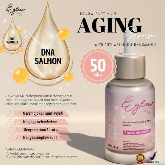 SERUM Eglow Platinum Anti Aging Serum With Anti Crinkle and DNA Salmon