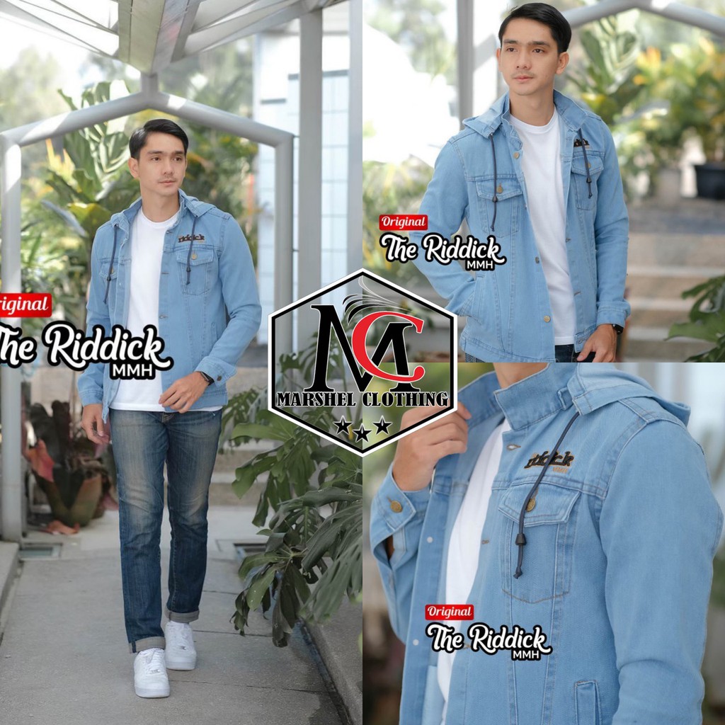 RCL - Jaket Jeans Resleting Hodie Kancing The Riddick - Jaket Jeans Hodie Bisa Di Lepas Harga Murah