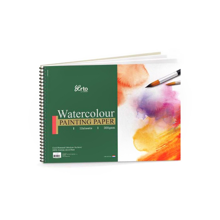 

Arto Watercolour Painting Paper Ring A4 300gsm Cotton Drawing Book