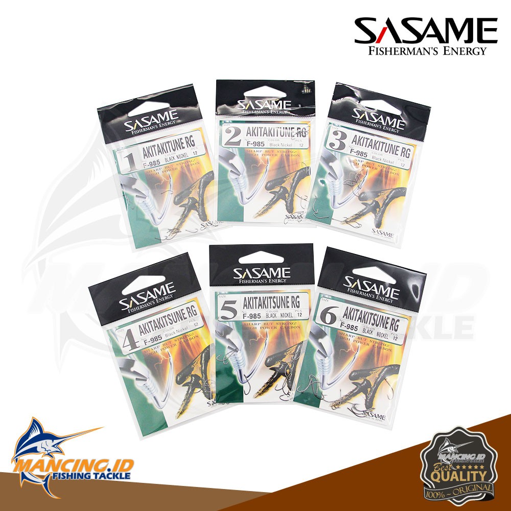 New Sasame Akitakitsune RG Carbon Hook Kail Pancing Ikan Mas Gurame Bawal Patin Anti Moncel Made in