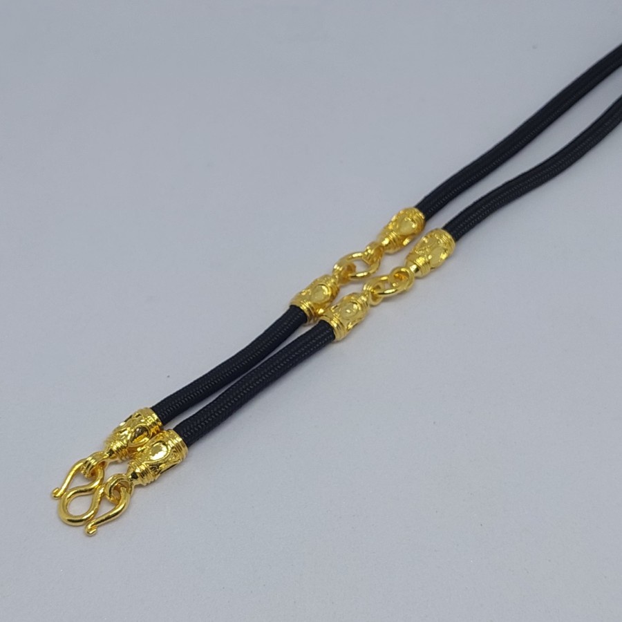 Kalung Liontin / Amulet / Jimat Tali Warna Hitam Dewasa Premium Tebal 4mm