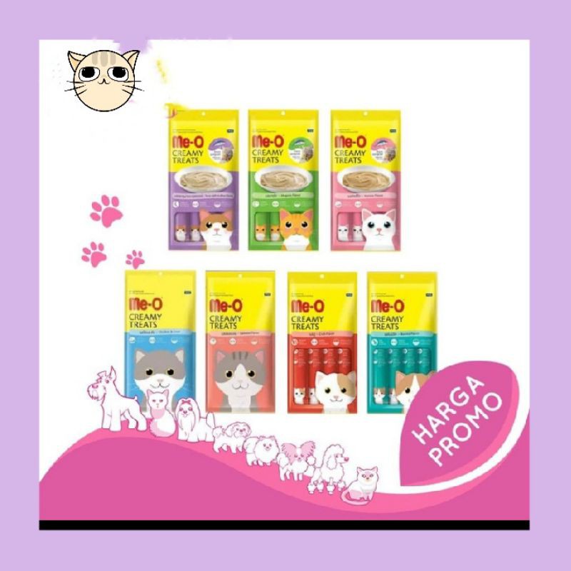 Meo Creamy Treats 60g Snack Kucing/Meo Creamy kitten/adult