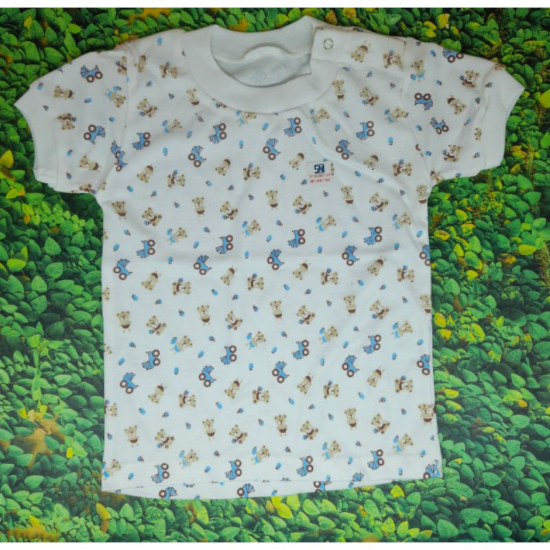 Baju Bayi / Atasan Tangan Pendek Motif Kancing Samping