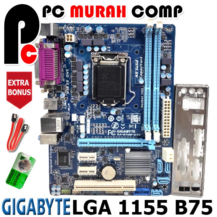 Mainboard Gigabyte GA-B75M-D3V micro ATX - LGA1155 Socket B75