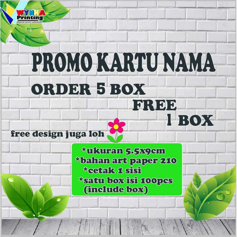 

Kartu nama olshop murah isi 100 pcs FREE BOX